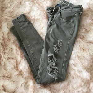 American Eagle High Waisted, Ripped Jeans